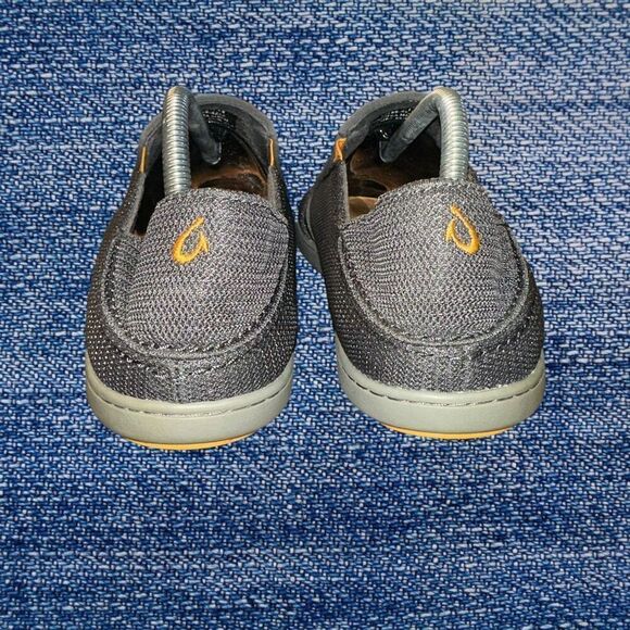 Olukai Nohea Mesh Men’s Size 8.5 Shoe Gray Orange Slip On Loafers 10188–4242  - Picture 4 of 9